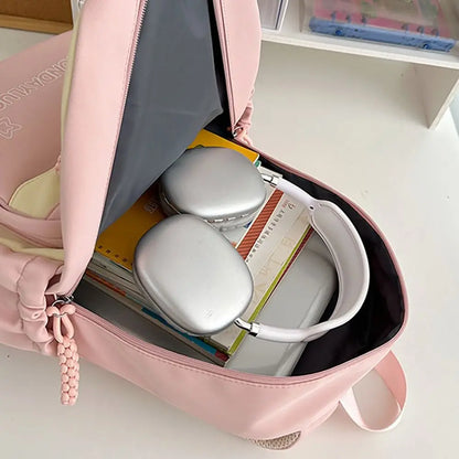 Cute Japanese Style Backpack Nylon Multi-function School Bag Large Capacity Handbag Student