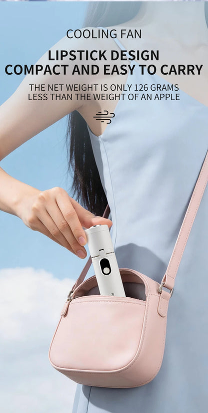 Lenovo 100 Gears Portable Handheld Fan Ventilador USB Rechargeable Foldable Fan High Speed Turbine Ice Cooling Digital Display