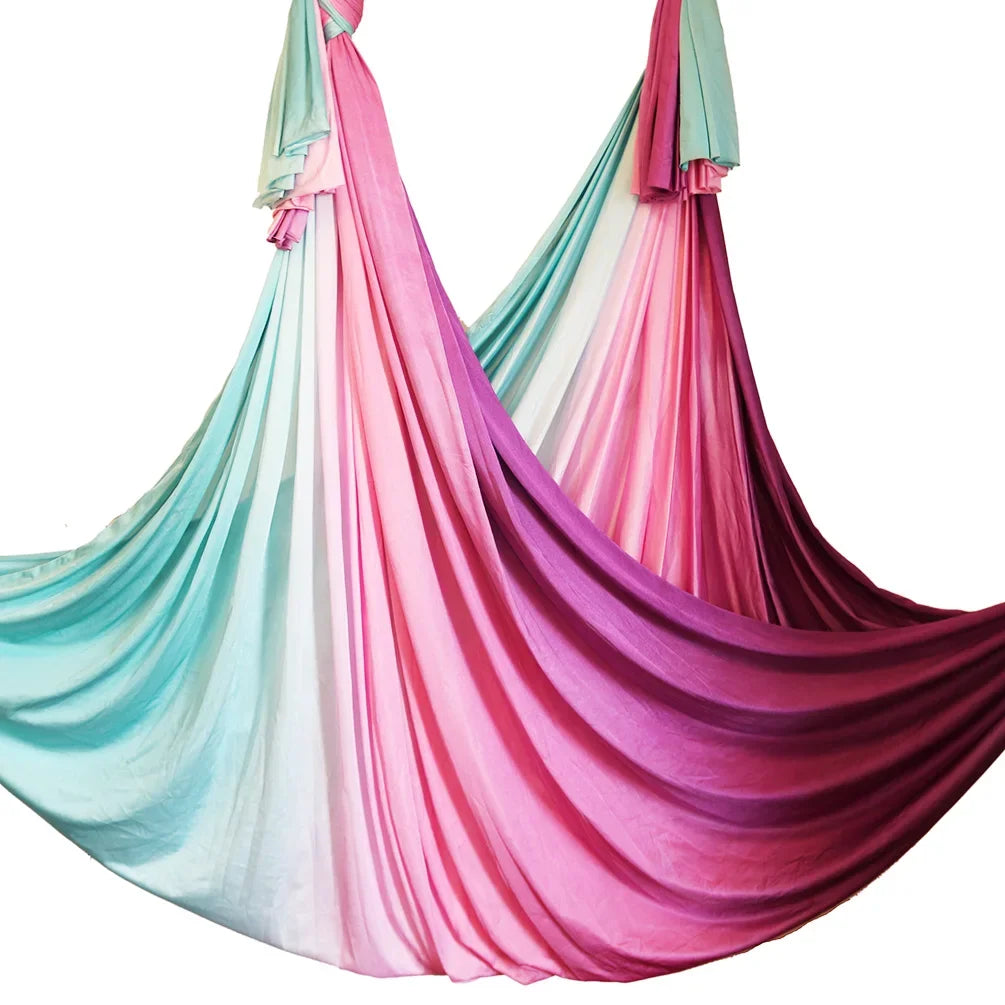 2024 New Aerial Yoga hammock Fabric Flying Pilates Yoga Swing Silk Aerial Anti-Gravity Traction Device Fitness Yoga Home Gym
