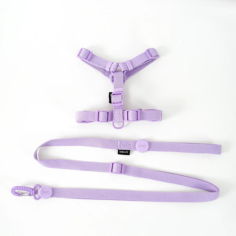Dog Harness Dog Collar Dog Leash Macarone Color Cat Accessories Pet Small Dog Accessories Small Dog Harness Dog Supplies