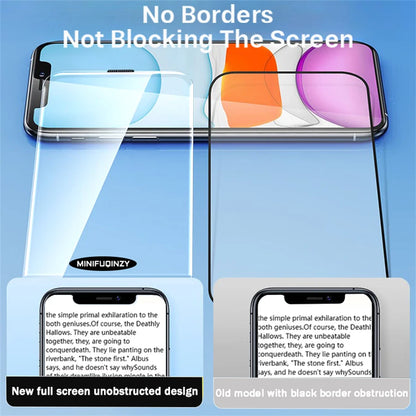 Cut Edge Anti Dust Mesh 0.5mm Privacy Tempered Glass For iPhone 17 15 16 Pro Max Screen Protector 17 Air Plus Luxury Full Cover