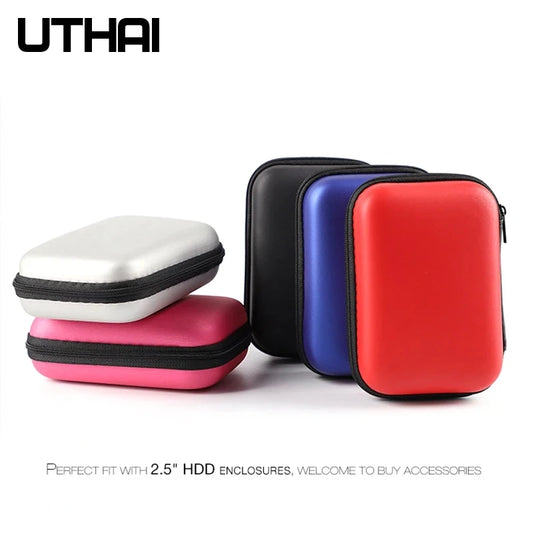 UTHAI T27 2.5" HDD Bag External USB Hard Drive Disk Storage Bag Carry Usb Cable Case Cover For PC Laptop Hard Disk Box by PDG ibma