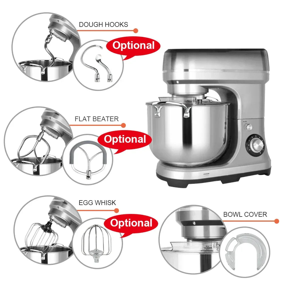 Kitchen 11 Liters Big Capacity Food Mixer 2000w Electric Food Stand Dough Mixer with Stainless Steel Bowl