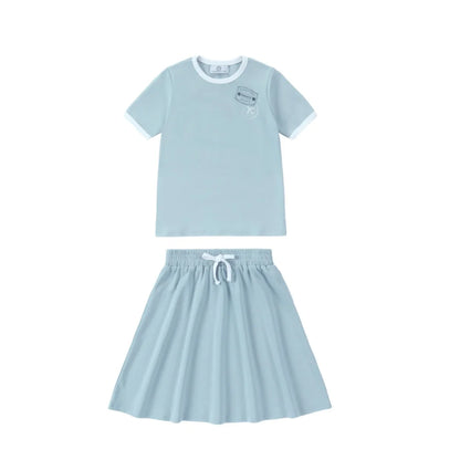 AP SS26 Ringer stamp jersey cotton collection summer boys girls fashion casual clothing dress set shirt family matching clothes