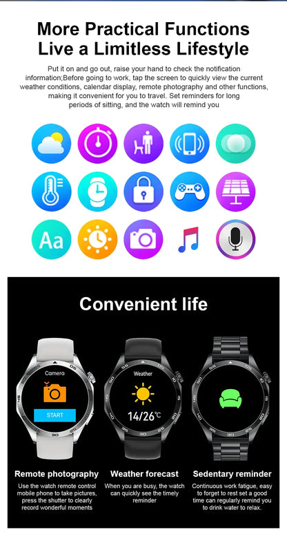 2025 Smart Watch Men Watch 4 Pro+ 1.50 Inch HD Screen Bluetooth Call ECG Heart Rate Health Monitoring Smartwatch For Android IOS
