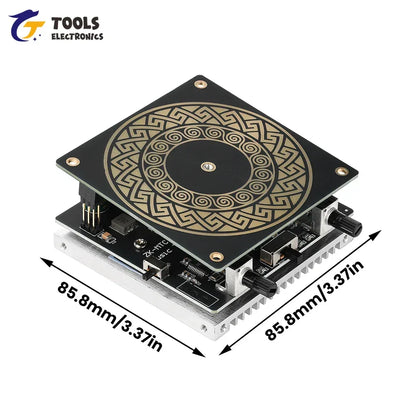 Mini Tesla Coil with Bluetooth Music Sync Adjustable Arc Length Touchable Safe Low-Voltage Design RGB Light Show