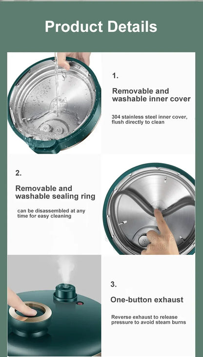 SUPOR 2.3L Electric Pressure Cooker Mini Rice Cooker Small Stainless Steel Electric Cooker High Quality Kitchen Appliances