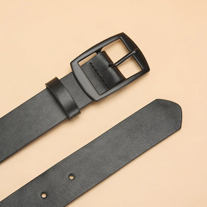 New Luxury Belt for Men PU Leather Belt Metal Pin Buckle High Quality Famous Brand Designer Waist Strap Belt for Jeans Plus Size