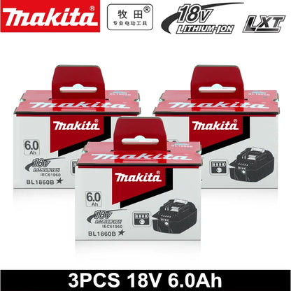 Genuine Makita 6.0Ah for Makita 18V Battery BL1830B BL1850B BL1850 BL1840 B0L1815 Replacement Lithium Battery DC18RC Chargers