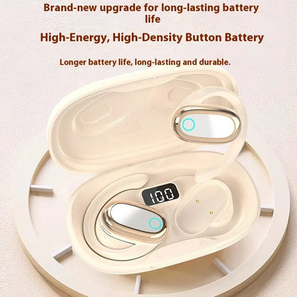 OWS Headphones Over-Ear Open-Ear Wireless Bluetooth Earphones Style Noise Cancellation Rotatable Feature With Mic Portable Audio