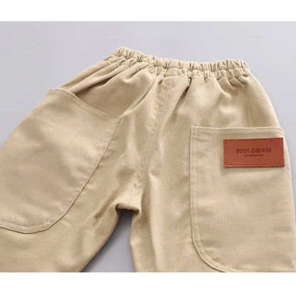 New Spring Autumn Baby Girls Clothes Children Boys Fashion Solid Pants Toddler Casual Costume Infant Trousers Kids Sportswear