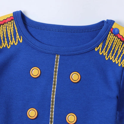 Todder Boys Prince Charming Costume Halloween Fireman Clothes Infant Photography Clothing Baby Carnival Cosplay Striped Prisoner