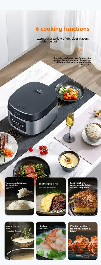 Home-use smart rice cooker with timer function, 4L/5L multi-functional non-stick large capacity MB-RE430