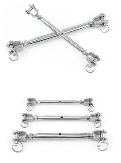 304 Stainless Steel Marine Closed Body Jaw Turnbuckle M5 M6 M8 M10 M12 M14 M16 for Rigging Screw Jaw Barrel Strainers