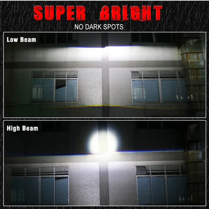 Riderspark 3 Inch Bi LED Projector Headlights Lenses Hella Laser LED Lights 160W 60000LM Headlamp Car Accessories RHD LHD Spot