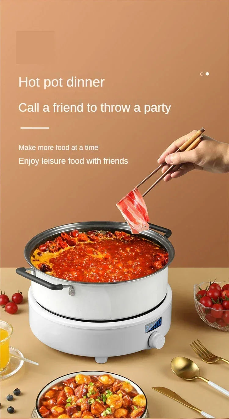 Electric Induction Cooker Boiler Waterproof Stir-Fry Cooking Plate Intelligent Hot Pot Stove Cooktop Burner Cooking Machine