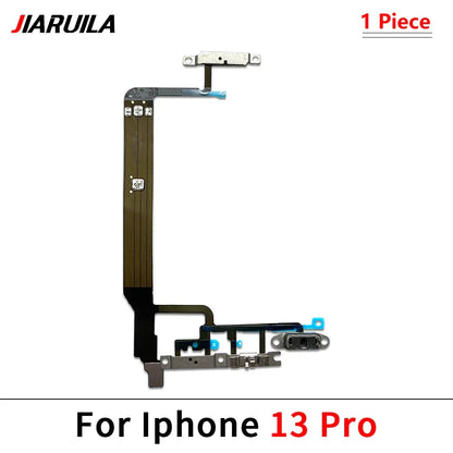 NEW Power On Off Volume Side Button Key Flex Cable Replacement Parts For iPhone 13 mini 14 Plus 15 Pro Max 13 Pro
