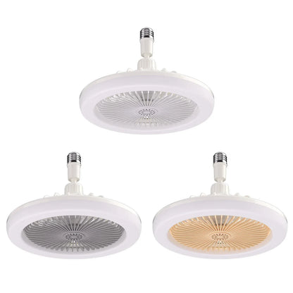 Aromatherapy Fan Lamp Universal E27 Light Holder LED Fan Lamps with Remote Control Mute Timing 3-gear Wind for Bedroom Dormitory