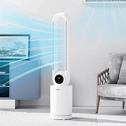 12-Speed Touch Control Bladeless Fan‌ Removable Washable Grille Tip-Over Protection Energy Efficient Cooling Tower Living Rooms