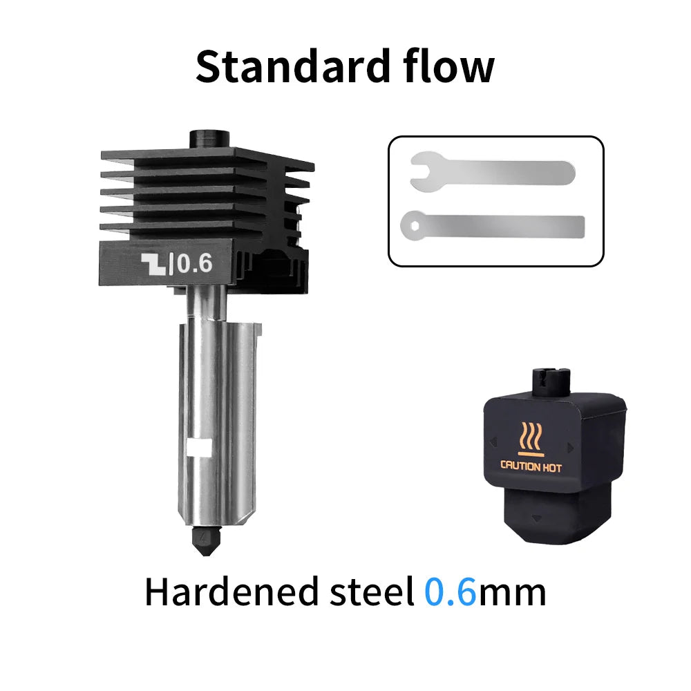 New High Quality H2D H2S H2C Hotend Kit with 0.2/0.4/0.6/0.8mm Hardened steel Nozzle Replace Hotend Kit For Bambu H2D A1/A1mini