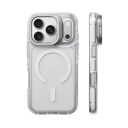 Flip Camera Lens Holder For Magnetic Magsafe Case For iPhone 17Pro 16 16Pro 17 17Pro max Transparent Protective Phone Cover