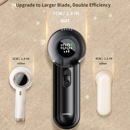 Rechargeable Fabric Shaver Electric Lint Remover with Digital Display Sweater Shaver Lint Shaver for Clothing Blanket