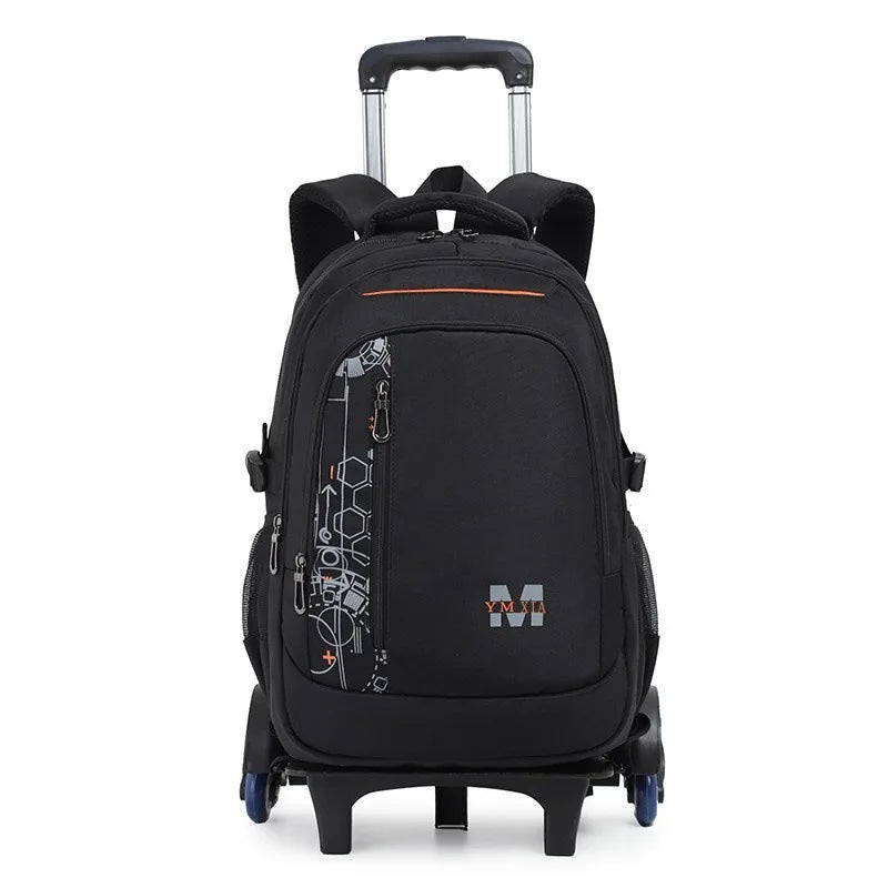 School Rolling backpack bag School Bags with wheels Student wheeled Backpacks for boys Children School Trolley Bag Waterproof