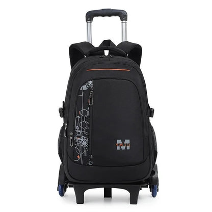 School Rolling backpack bag School Bags with wheels Student wheeled Backpacks for boys Children School Trolley Bag Waterproof
