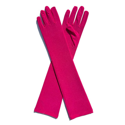 Ladies Mittens Milk Silk Stretch Ladies Gloves Festival Party Group Show Bar Dance Dress Up Gloves 45Cm Long Gloves C013