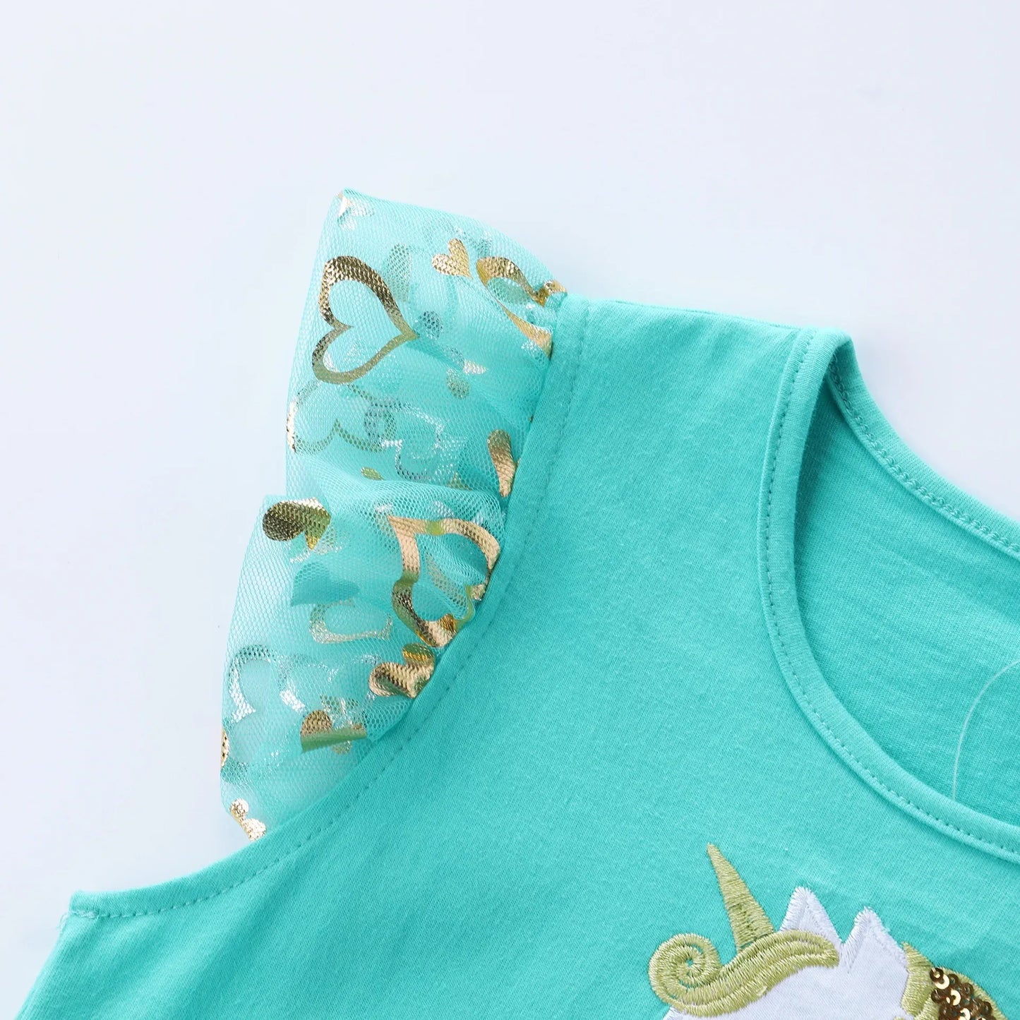 Girls' Unicorn Dress: Children's Spring/Summer New Sleeveless Embroidered Party Dress SH1696