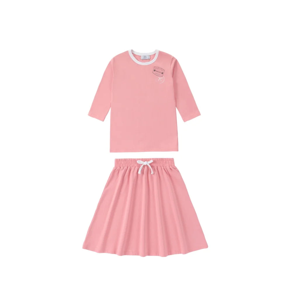 AP SS26 Ringer stamp jersey cotton collection summer boys girls fashion casual clothing dress set shirt family matching clothes