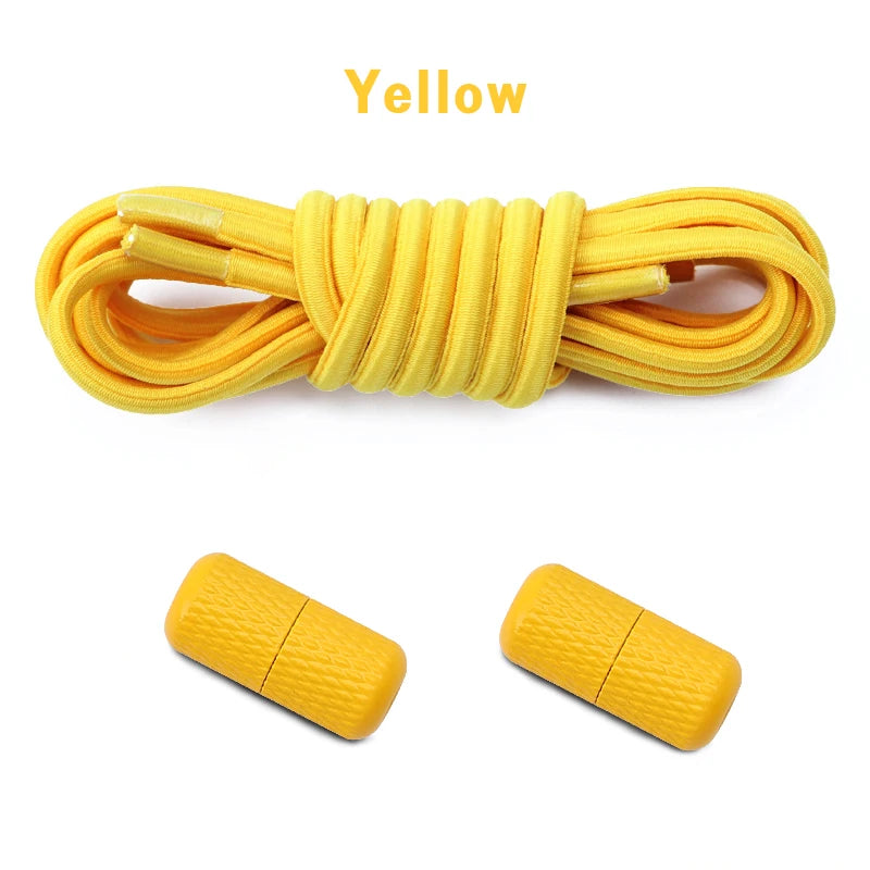 17 colors Round Elastic Laces without ties Metal Buckle Shoelace Sneakers Quick shoelaces Shoe Accessories 1Pair/2Pair