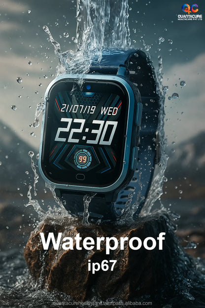 2025 QC AX5 Kids Smartwatch 4G GPS SIM SOS Video Call Camera 1+8GB IP67 App Control Tracker Voice Call Bracelet Compass Square