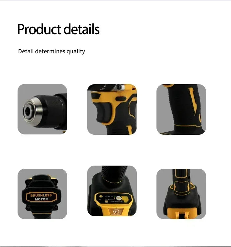 DeWalt DCD805 20V Screwdriver Clave Without Brushes, Compact Drill Tools Driver Battery Impact Wrench, Power Tool Cordless drill