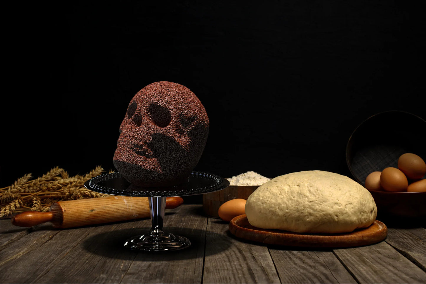 3D Skull Baking Cake Mold for Halloween ,Ice mold,Food Grade Silicone DIY Large Skull Cake Pan,Halloween Decor Birthday Party