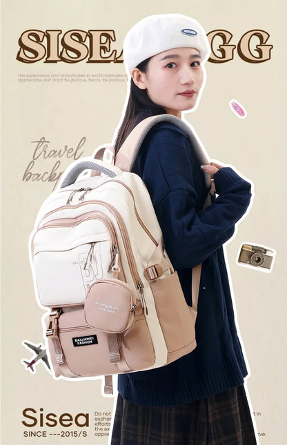 Teen Girls Backpacks for School 8-12 Years Students Casual Fashion Travel Backpacks Portability College Backpack for Women Bag