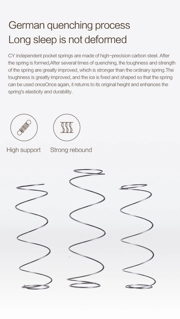 Natural latex independent spring 30cm mattress mute Simmons mattress super soft thickened