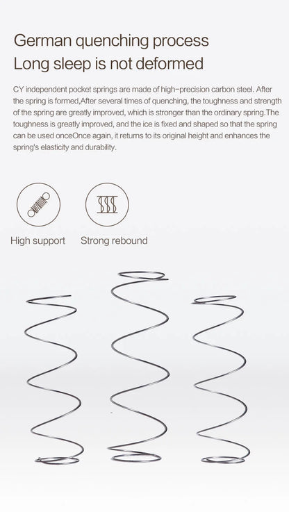 Natural latex independent spring 30cm mattress mute Simmons mattress super soft thickened