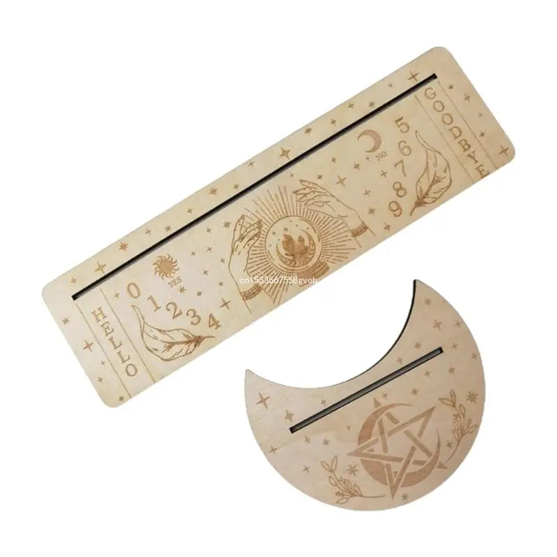Wooden Stand for Tarot Moon Shape Rectangle Card Set Altar Stand Wood Display Witch Divination Tools Game Accessories Wholesale