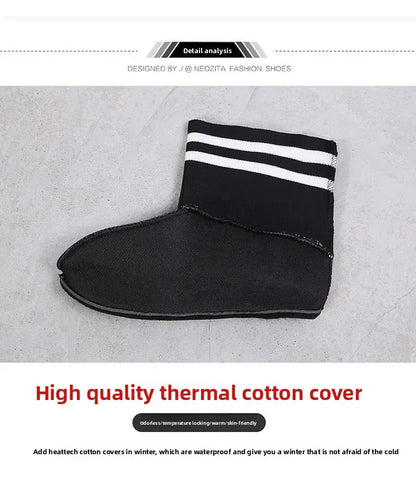 Fashionable Winter Short Ankle Women's Rain Boots Waterproof Slip Resistant Car Wash Shoes Adult Fleece Lined PVC Ladies Footwea