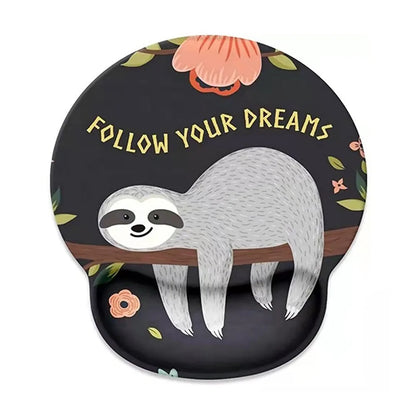 Gift Leopard Mouse Pad Ergonomic Gel Wrist Support Grey Non-Slip Base Wrist Rest Pad Typing and Pain Relief