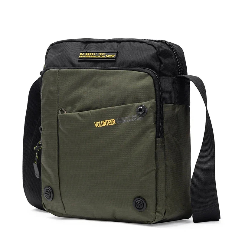 VOLUNTEER Shoulder Bag for Men New Light Weight Commuter Fashion Oxford Cloth Versatile Solid Phone Crossbody Bags Man 1698-08
