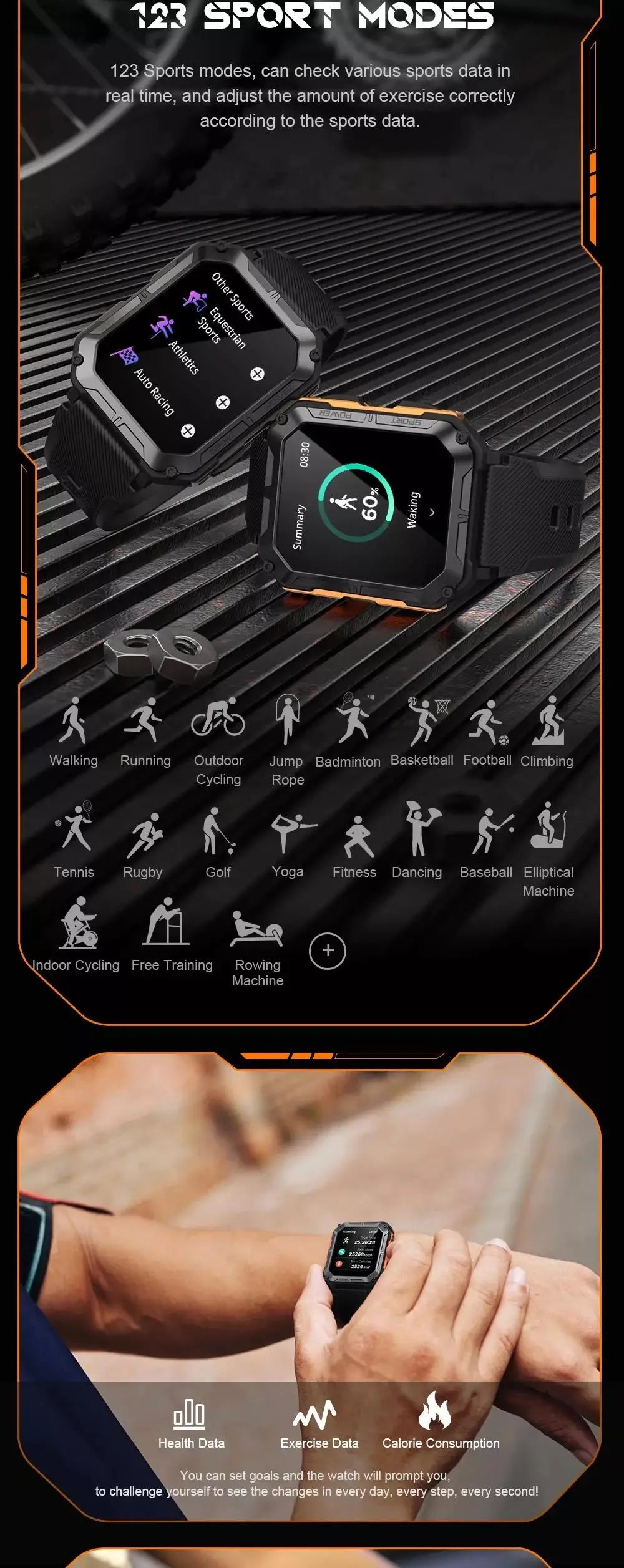 Smart Watch C20 PRO 1.83 Inch Men Music BT Call Outdoor Sports Fitness Tracker Heart Rate Blood Pressure Smartwatch