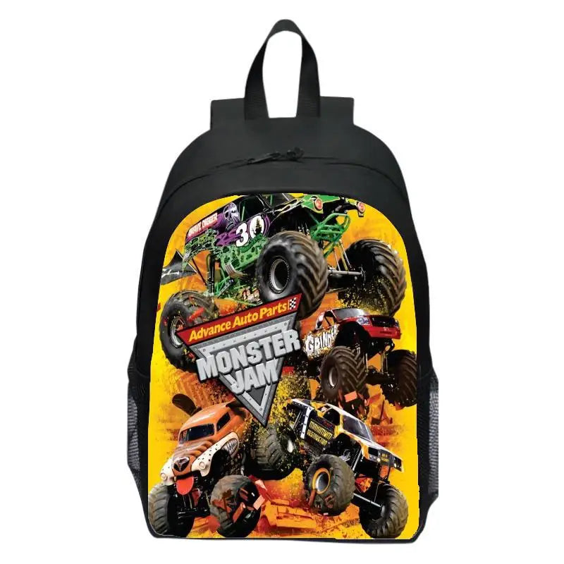 Monster Jam Truck Children's Backpack Primary School Backpack Kindergarten Backpack Male and Female Students