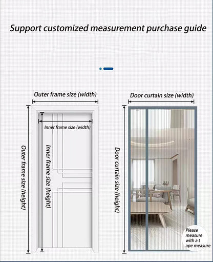 Diamond mesh mosquito proof door curtain, summer mosquito net, magnetic mesh curtain,self-adhesive,home use,no punching required