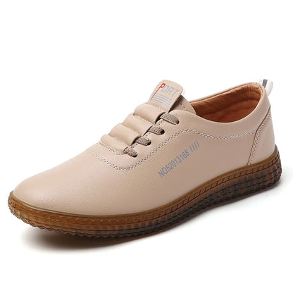 100% cowhide Women's Leather shoes New large size casual sports shoes Fashion  Lightness Women's vulcanized shoes sneakers