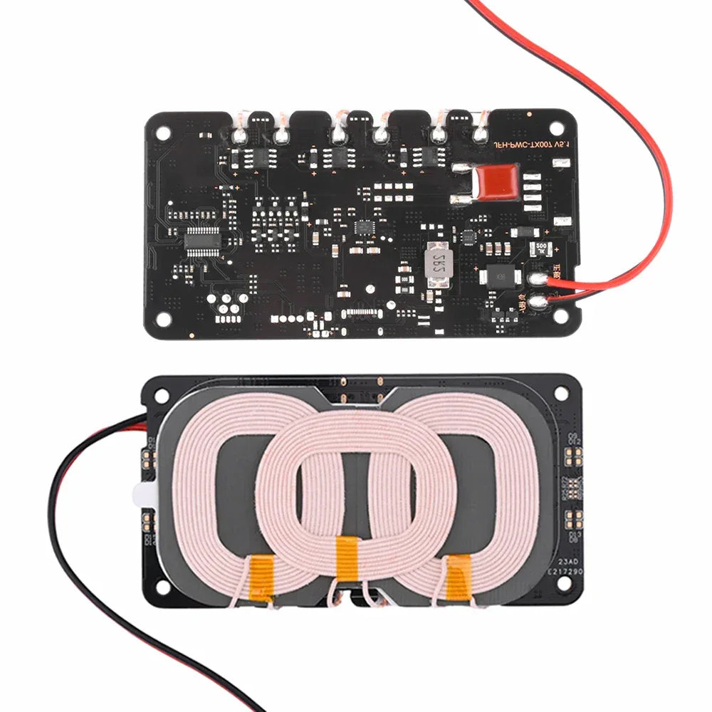 Wireless Car Charger 3 Coil Motherboard pcba 15W Fast Charging high-Power Wireless Charger Transmitter Module 12V-24V Input