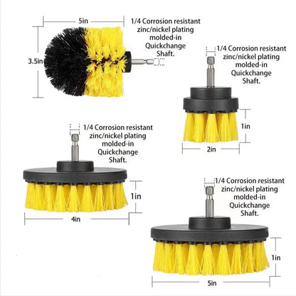 Electric Scrubber Drill Brush Kit Power Drills Scrubber Brush For Carpet Glass Car Tires Nylon Extension Pole Floor, Automotive