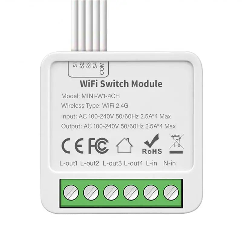 Zigbee/Wifi 1/2/3/4CH MINI Smart Switch Two-Way Control Wireless Light Switch Smart Home Automation Via Alexa Google SmartLife