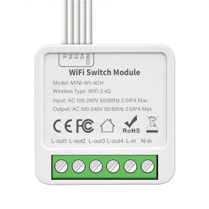 Zigbee/Wifi 1/2/3/4CH MINI Smart Switch Two-Way Control Wireless Light Switch Smart Home Automation Via Alexa Google SmartLife
